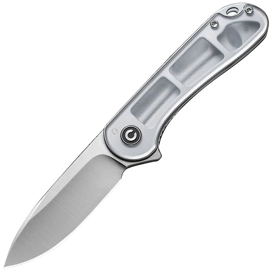 Nóż składany Civivi D2 Elementum Flipper C907A-7 - Satin/Polished Clear Lexan