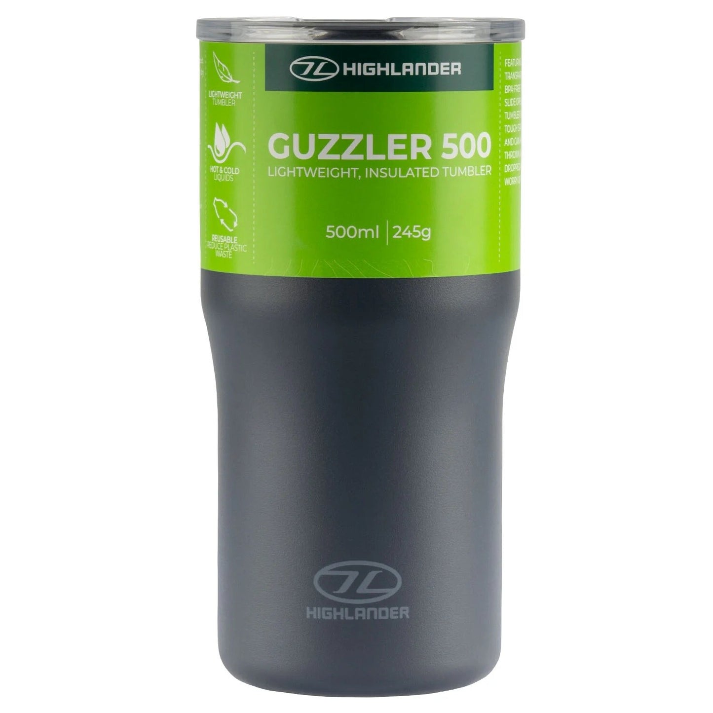 Kubek termiczny Highlander Guzzler 500 ml - Charcoal