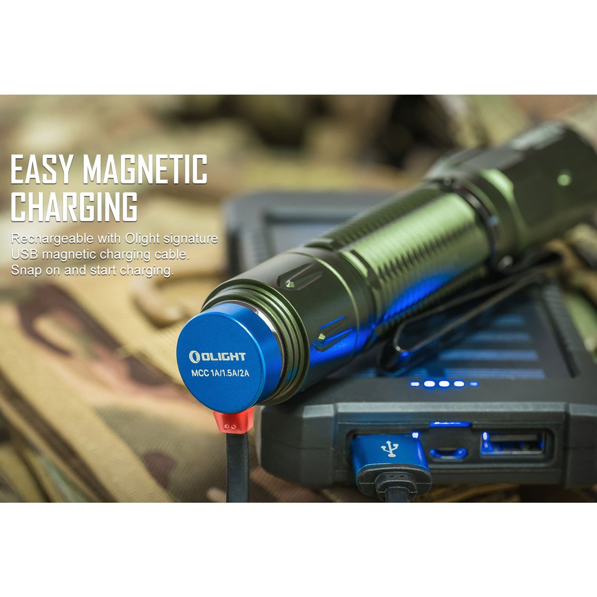 Latarka Olight Warrior 3S OD Green - 2300 lumenów