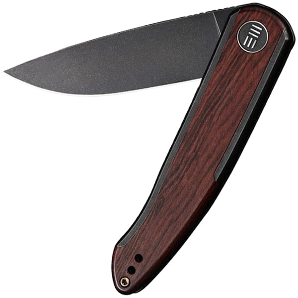 Nóż składany WE Knife Smooth Sentinel - Black Titanium Wood Handle