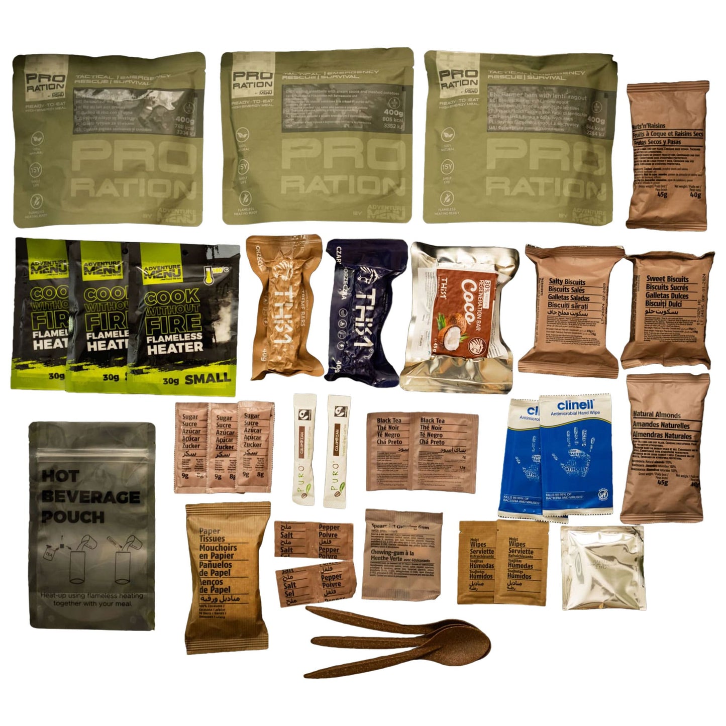 Racja żywnościowa Pro Ration Ultimate Tactical Ration Full-Day Menu III