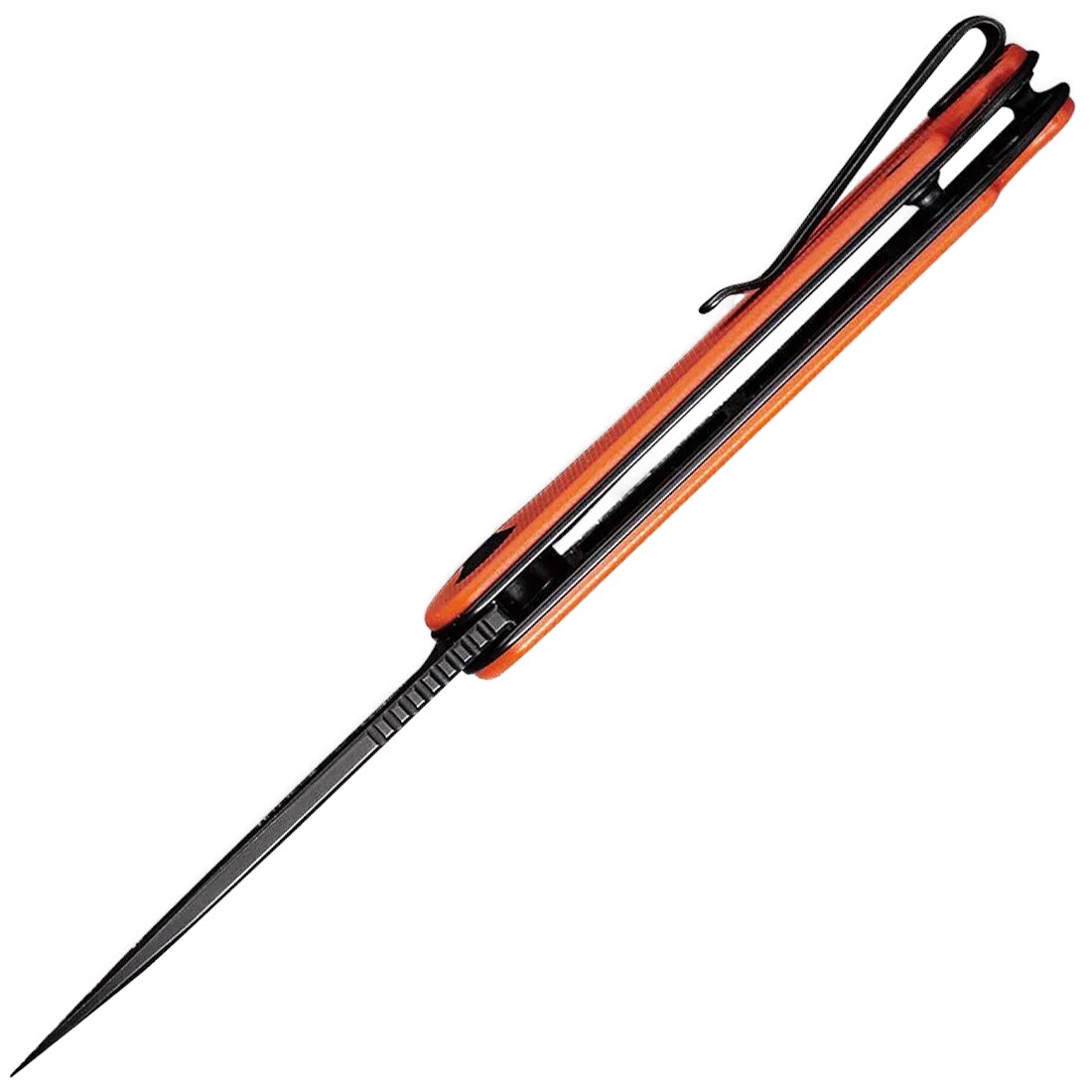 Nóż składany Civivi D2 Elementum Flipper C907Y - Black Stonewashed/Orange G10