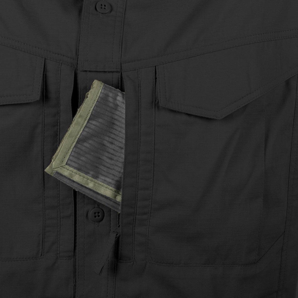 Koszula Helikon Defender Mk2 PolyCotton Ripstop Long Sleeve - Black