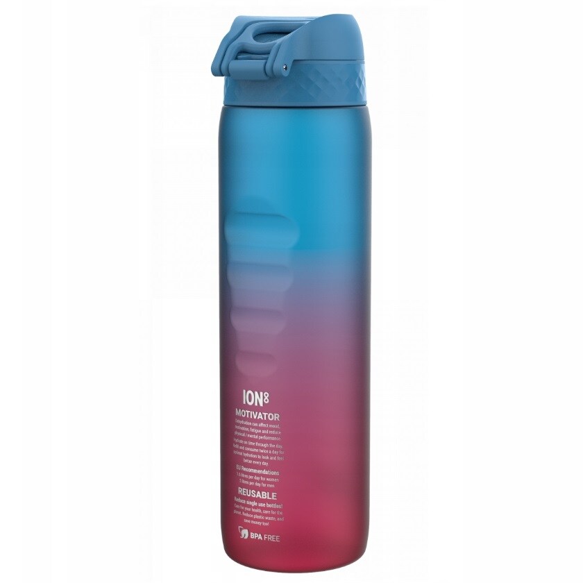 Butelka ION8 Recyclon 1,1 l - Motivational Blue & Pink