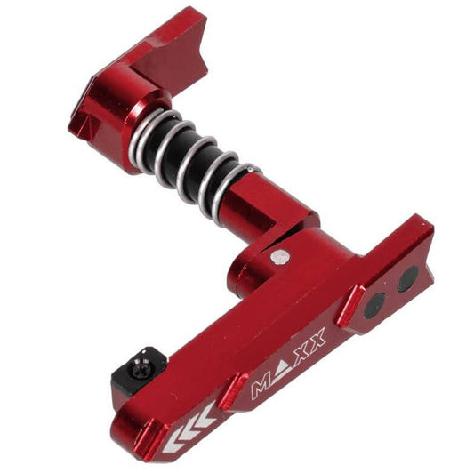 Obustronny zwalniacz magazynka Maxx Model Products do replik M4/M16 czerwony - typ A