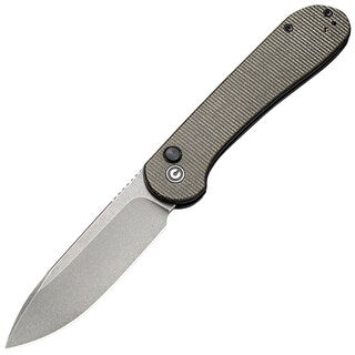Nóż składany Civivi Elementum Button Lock - Dark Green Micarta