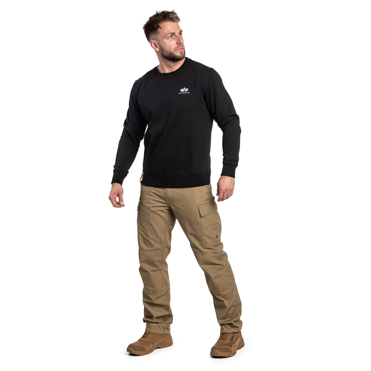 Bluza Alpha Industries Basic Sweater Small Logo - Black
