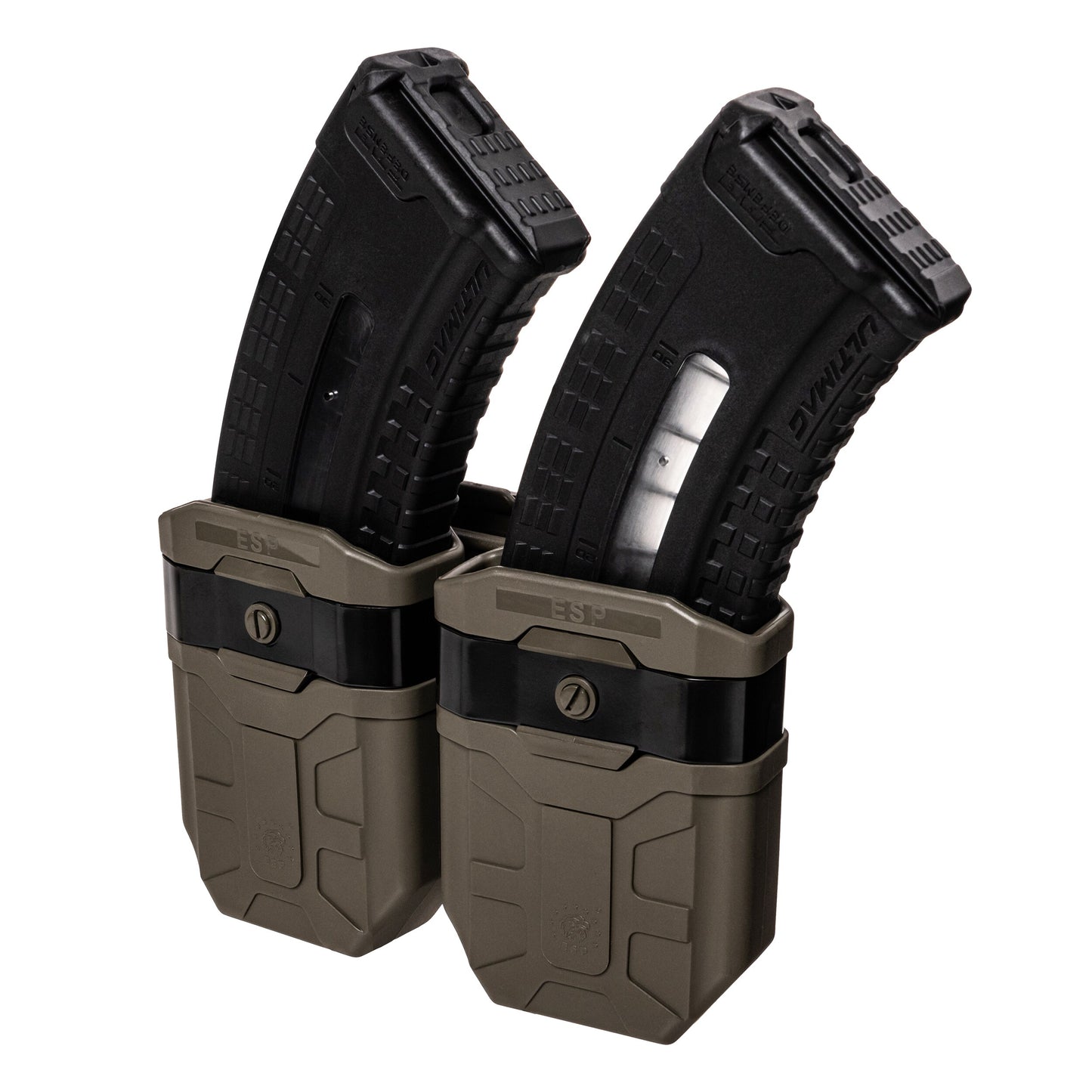 Podwójna ładownica obrotowa ESP z montażem UBC-04-2 na magazynki do AK - Olive Drab