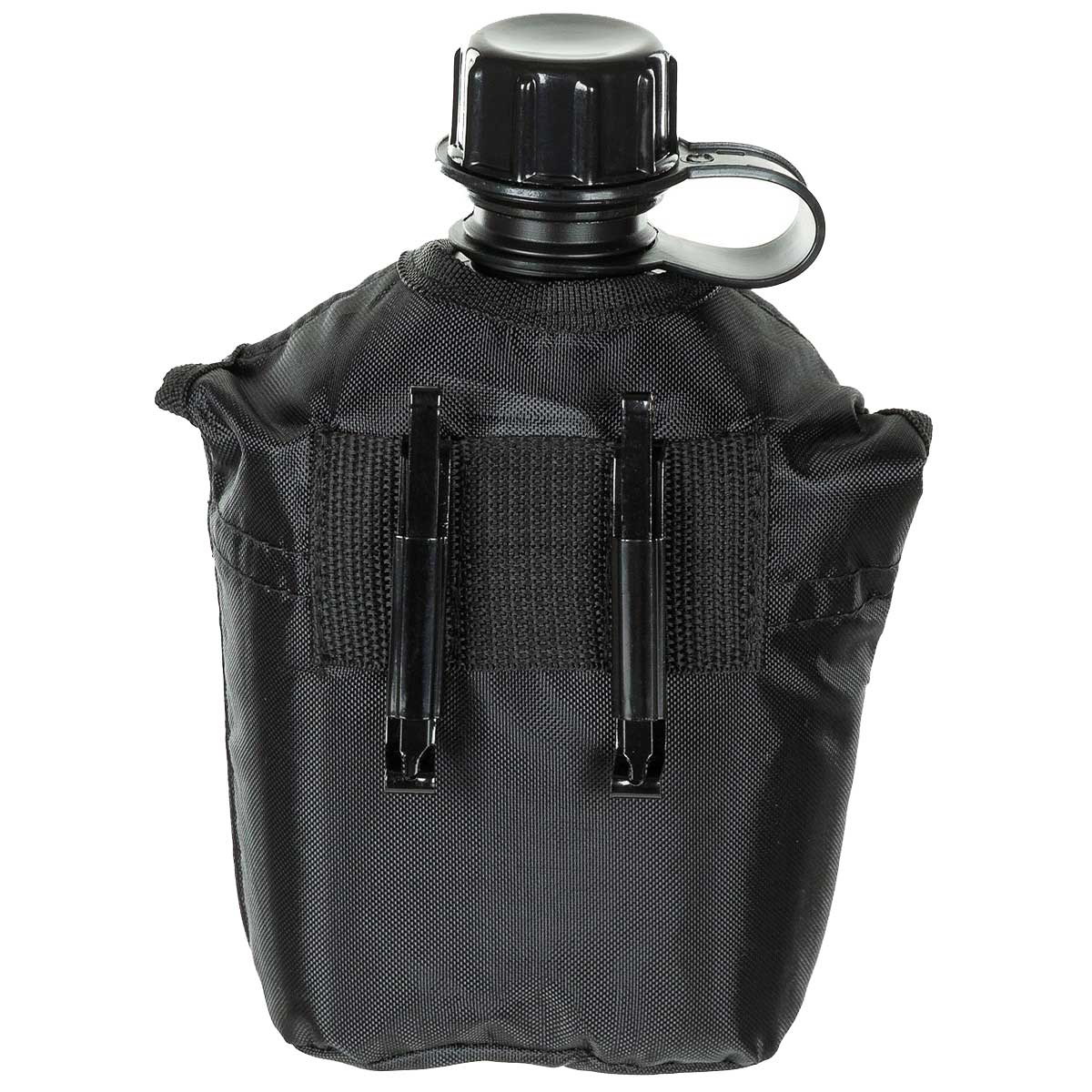 Manierka MFH z pokrowcem 1 l - Black