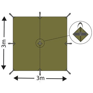 Płachta biwakowa MFH Extreme Tarp 3 x 3 m - M05 Camo