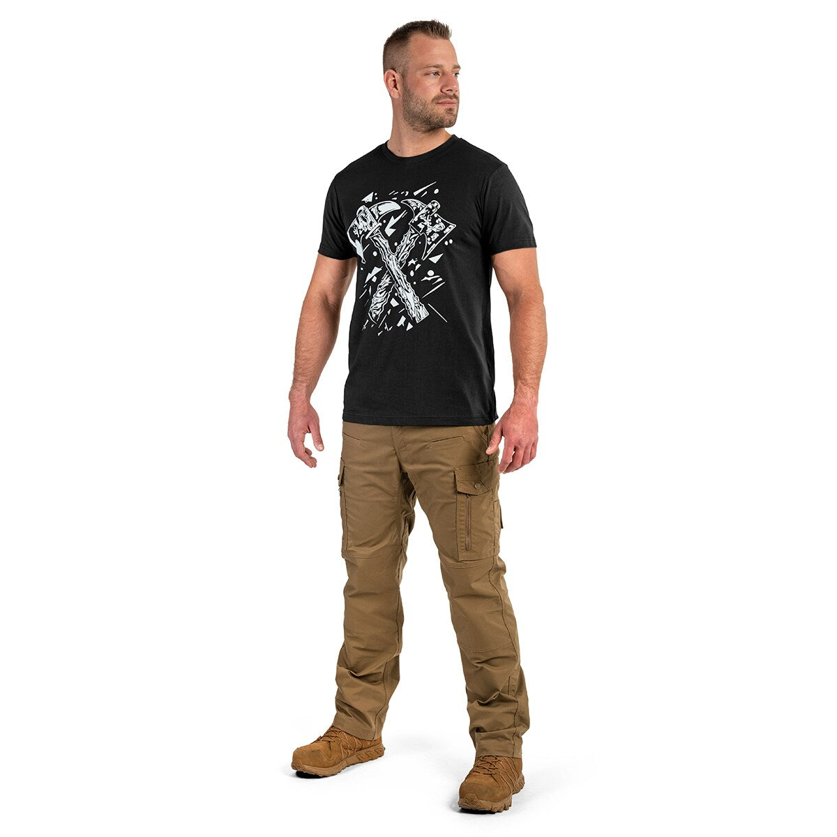 Koszulka T-shirt Voyovnik Toporki Black/White - Czarna