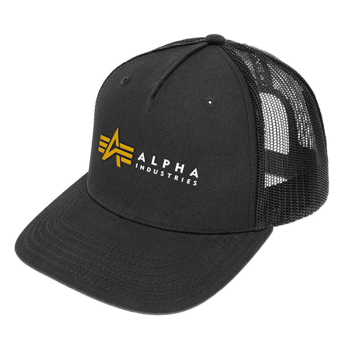 Czapka z daszkiem Alpha Industries Label Trucker Cap - Black