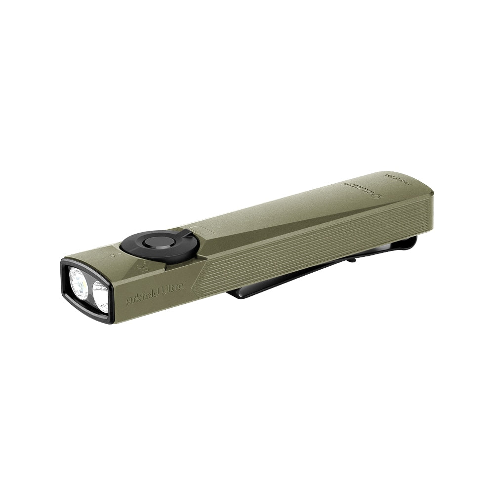 Latarka ze wskaźnikiem laserowym Olight Arkfeld Ultra UV Cool White OD Green - 1400 lumenów