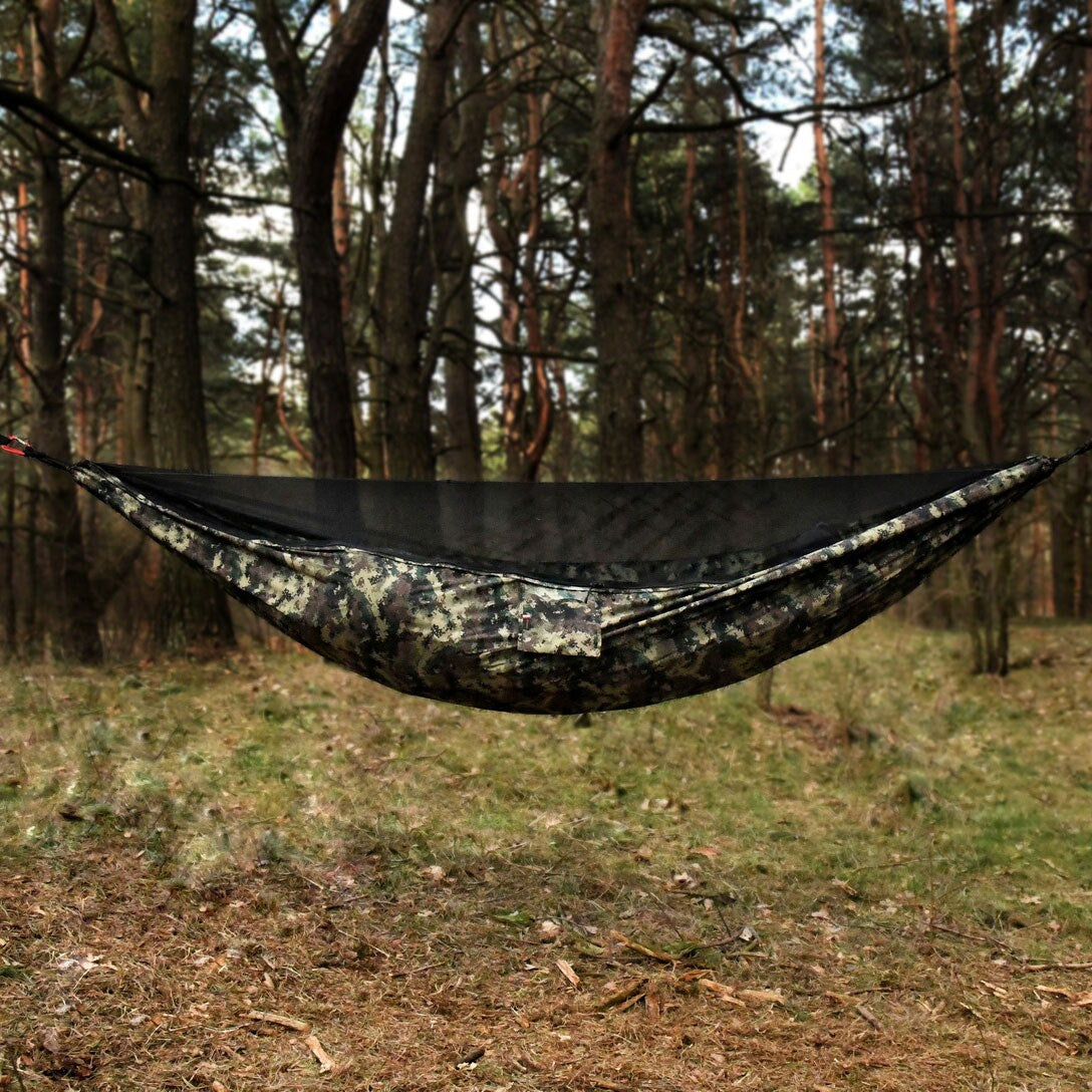 Hamak TigerWood Ważka V2 Long Camo - z moskitierą