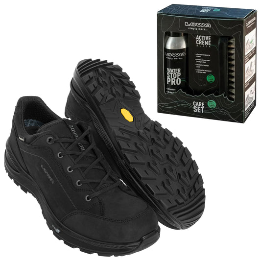 Buty damskie Lowa Renegade EVO GTX LOW Black + Care Set Lowa do czyszczenia obuwia - zestaw