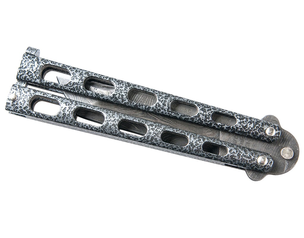 Nóż składany motylek Bear&Son Tanto Damascus