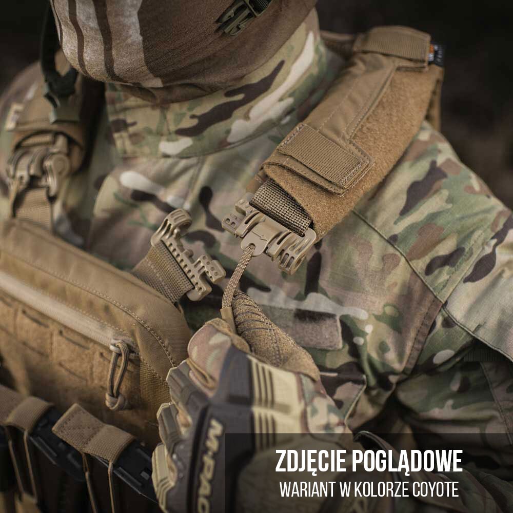 Kamizelka taktyczna typu Plate Carrier M-Tac Cuirass Fast QRS - Black - na płyty Medium
