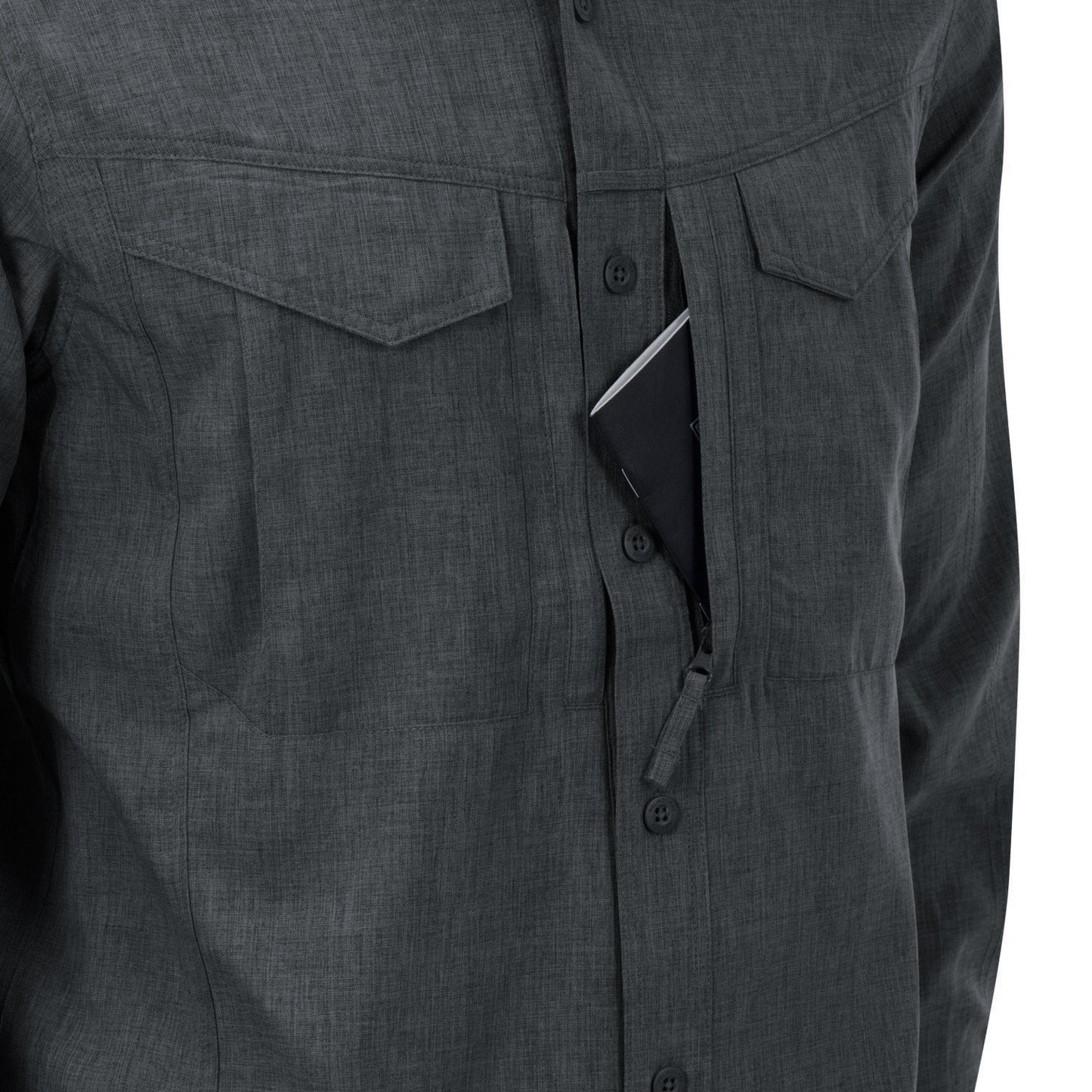 Koszula Helikon Defender Mk2 Gentleman - Black/Grey Melange