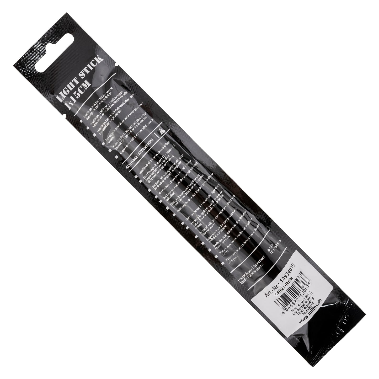 Oświetlenie chemiczne Mil-Tec Lightstick 1 x 15 cm Green - 5 szt.