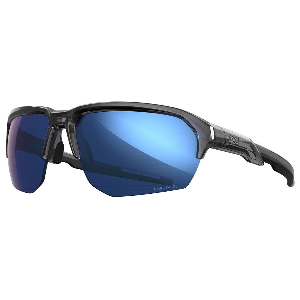 Okulary Wiley X WX JAKL - Captivate Polarized Blue Mirror/Gloss Crystal Grey