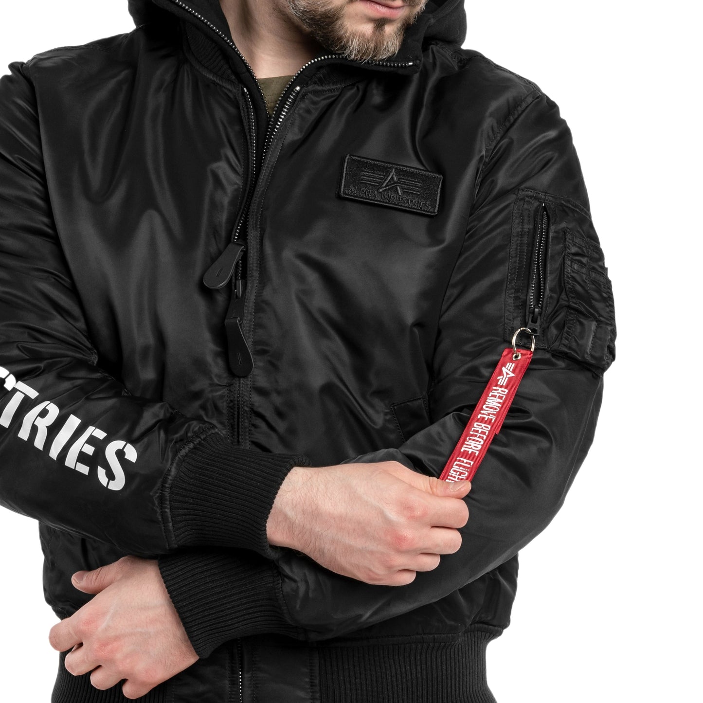 Kurtka Alpha Industries MA-1 D-Tec SE - Black/Reflective