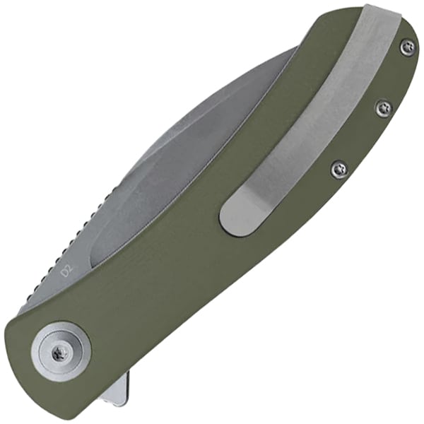 Nóż składany Trollsky Knives Mandu XL OD Green G10/Dark Bead Blast D2