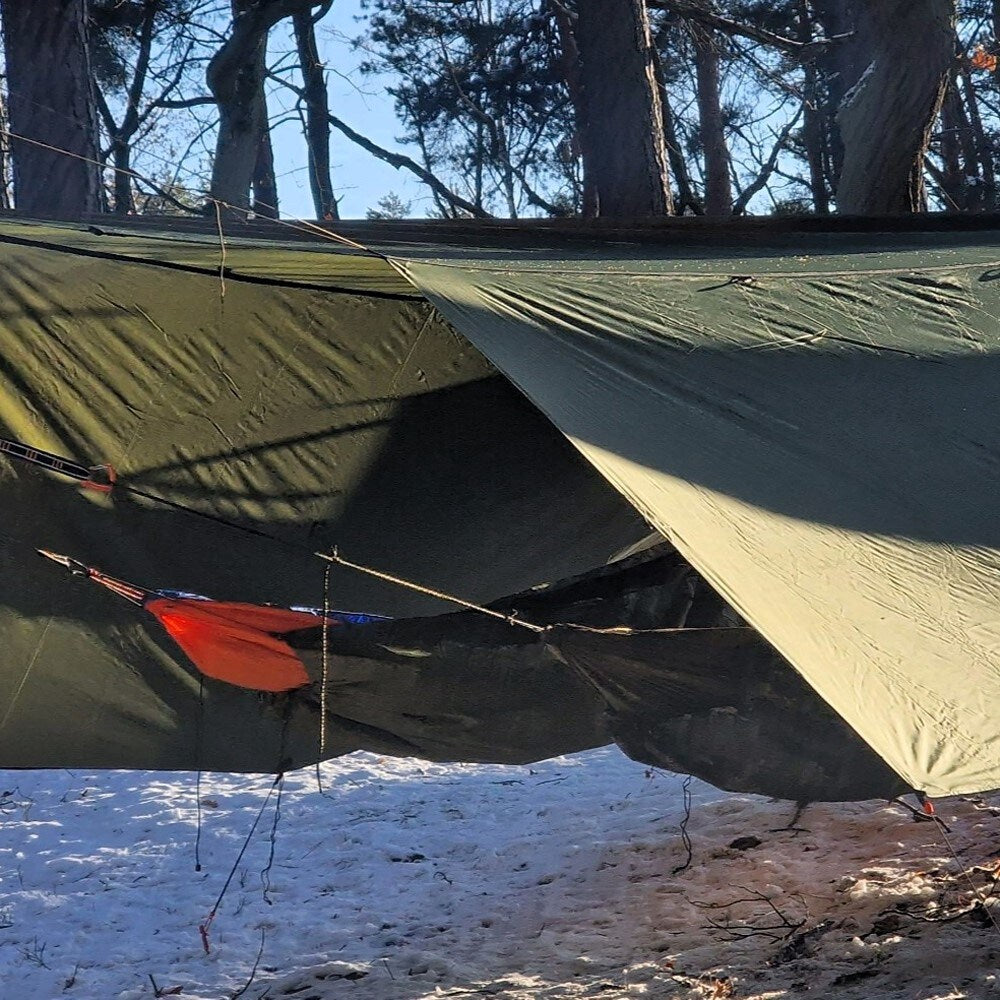 Płachta biwakowa Bushmen Easy Tarp 4 x 4 m - Green