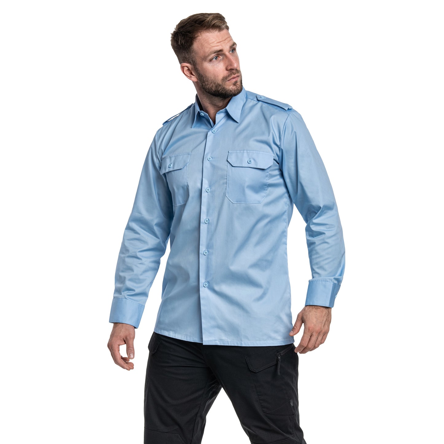 Koszula Mil-Tec Service Long Sleeve Shirt - Light Blue