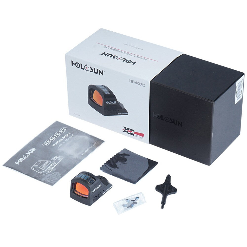 Kolimator Holosun HS407C X2 Micro Red Dot - Solar Panel