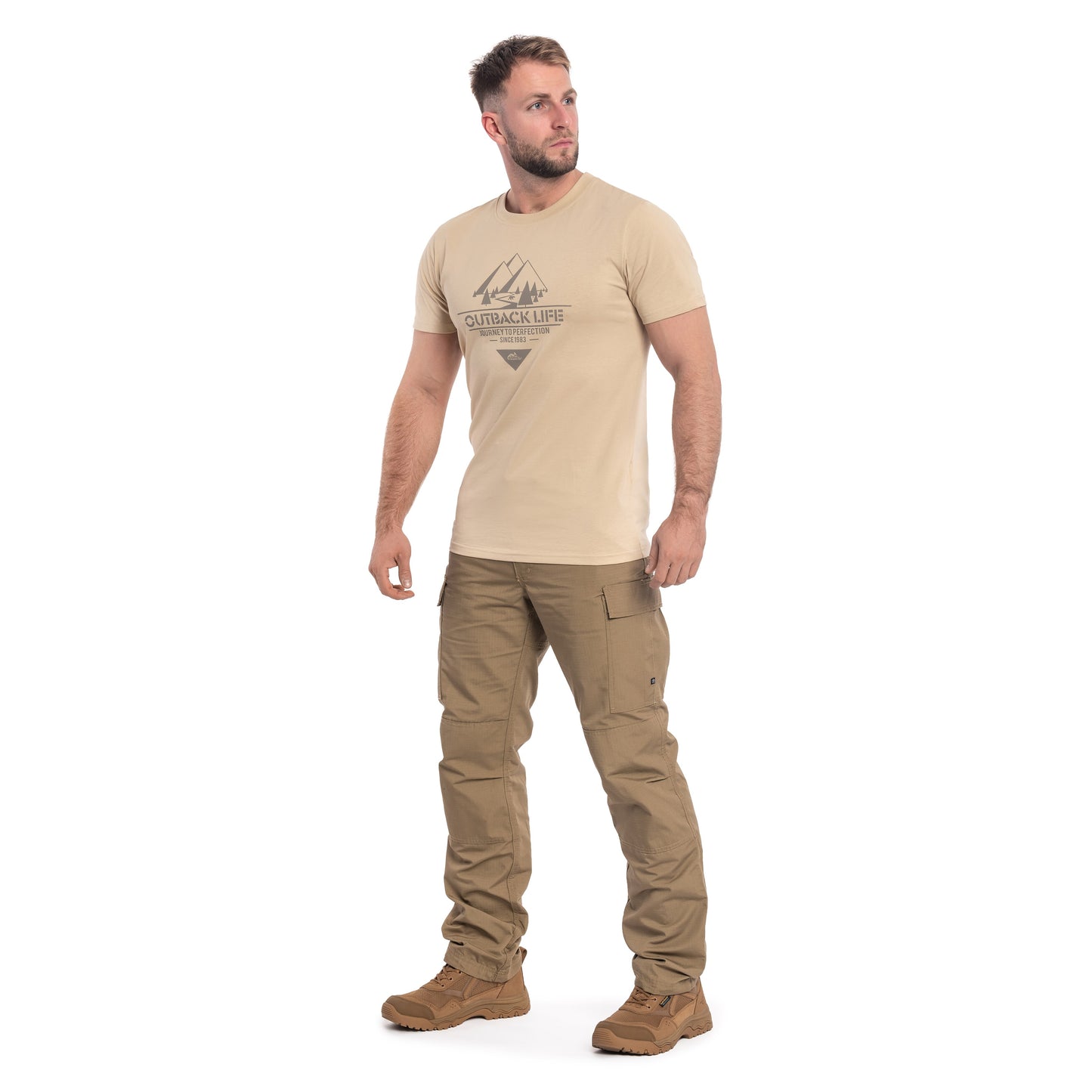 Koszulka T-Shirt Helikon Outback Life - Khaki