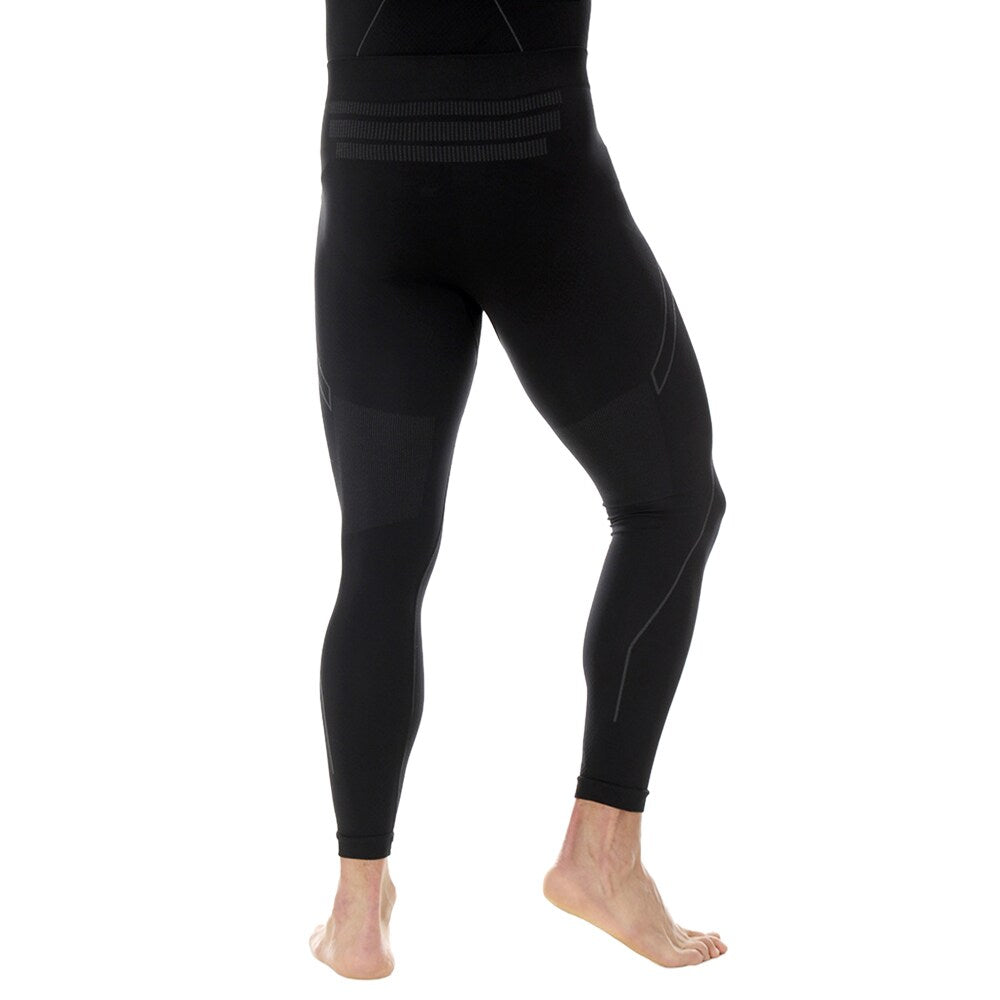 Legginsy termoaktywne Brubeck Thermo - Nilit Heat - Czarne/Niebieskie