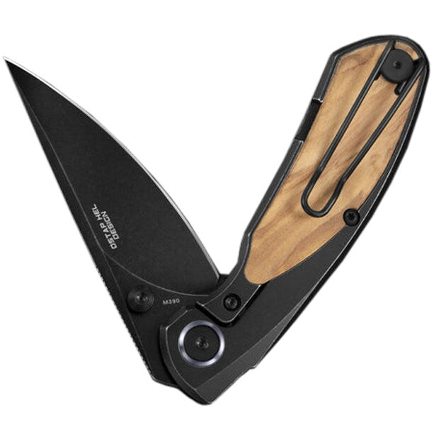 Nóż składany Bestech Knives Lito - Black Stonewash/Titanium Olive Wood