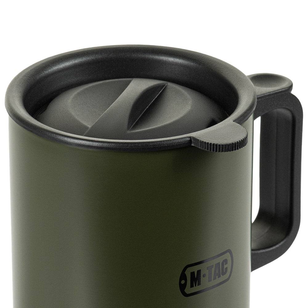 Kubek termiczny M-Tac z pokrywką 0,45 l - Olive