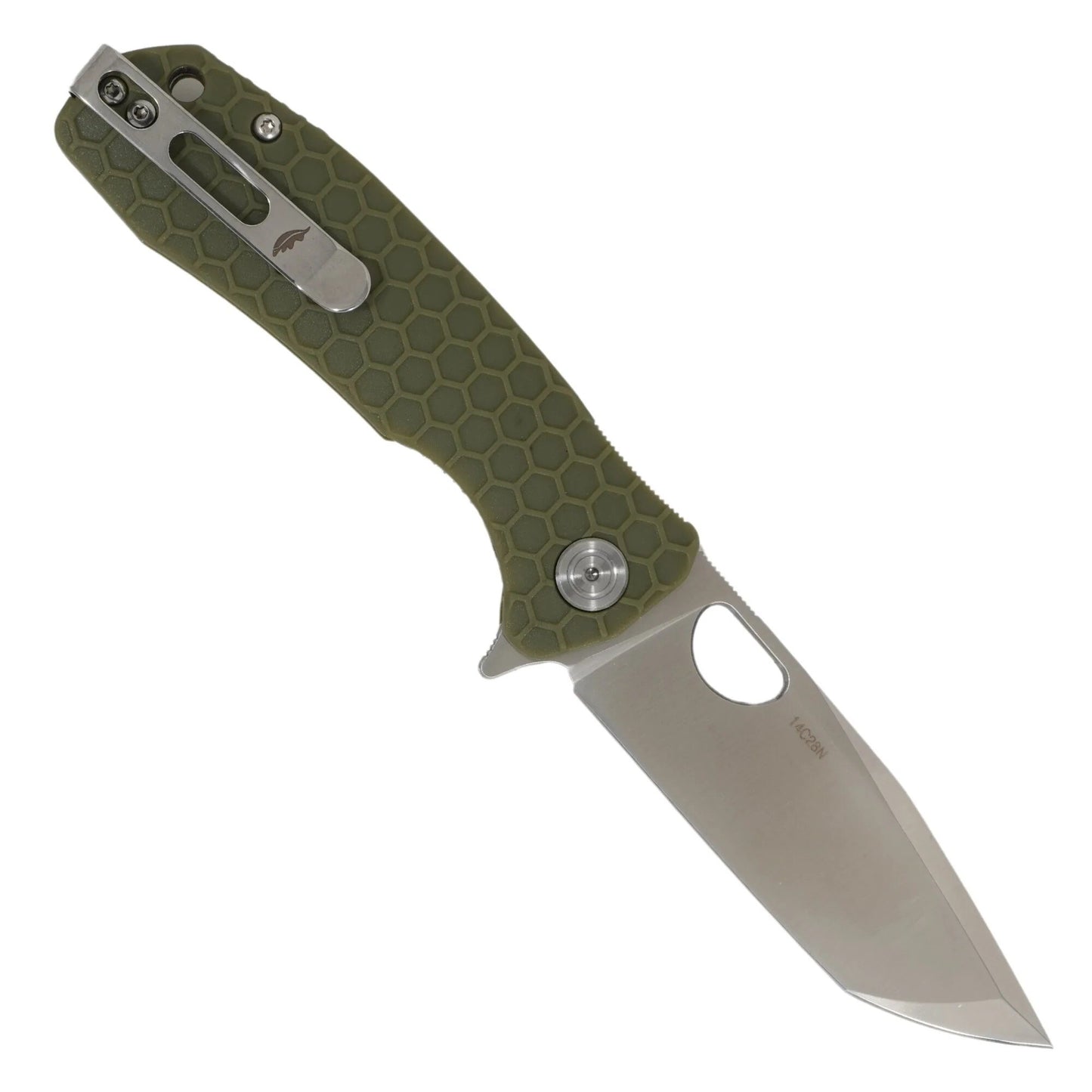 Nóż składany Honey Badger Tanto Medium 14C28N - Green