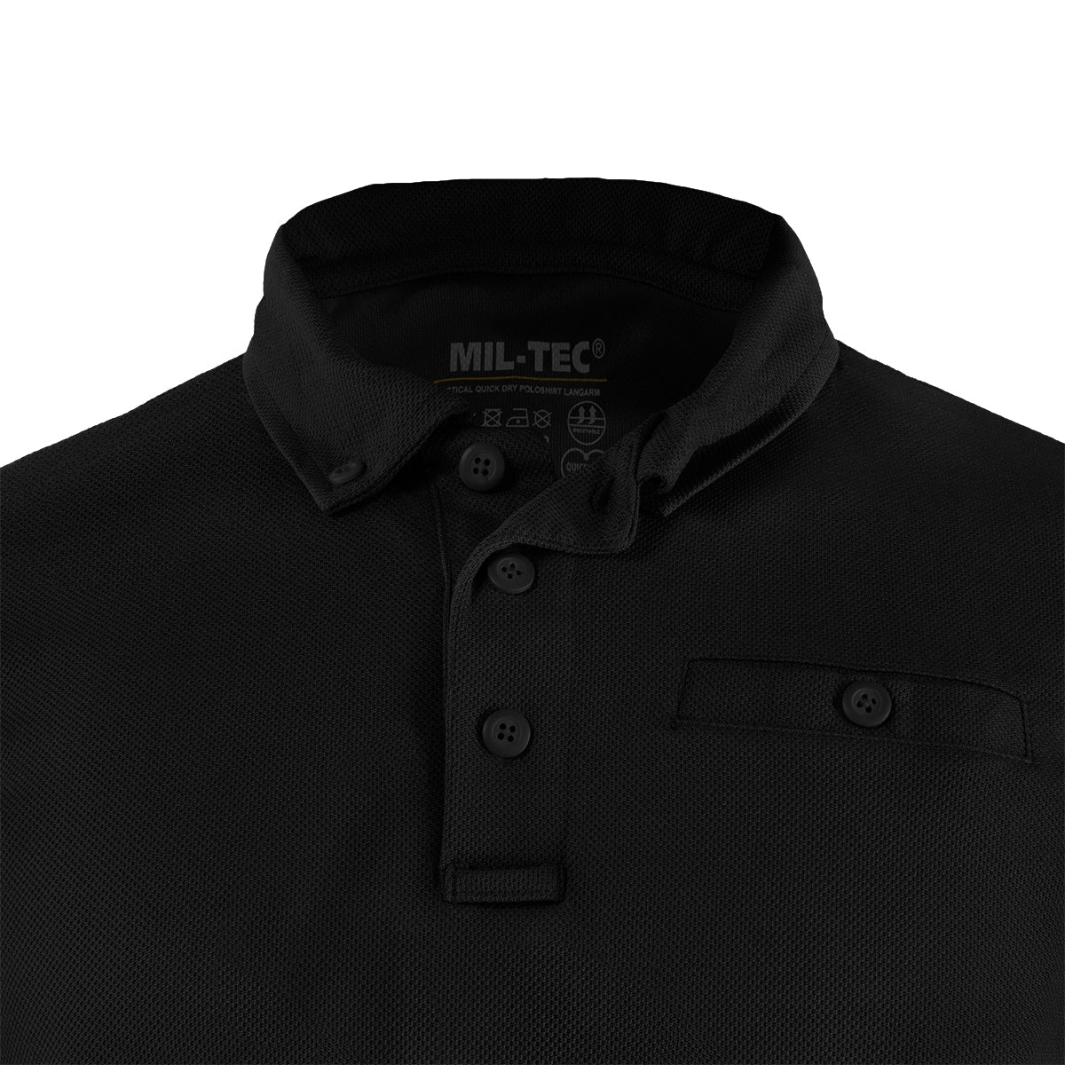 Koszulka polo Long Sleeve Mil-Tec Tactical Quickdry - Black