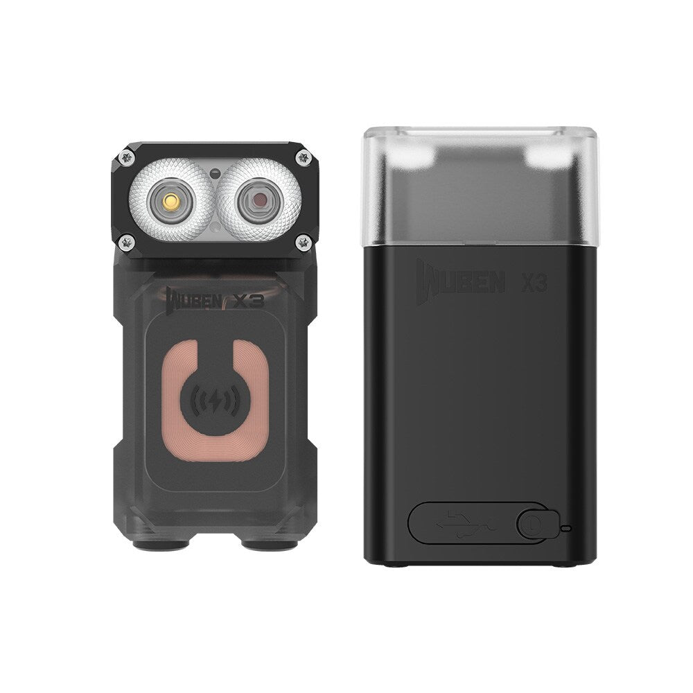 Latarka Wuben X3 Pro Black + Aluminum Charging Box - 700 lumenów