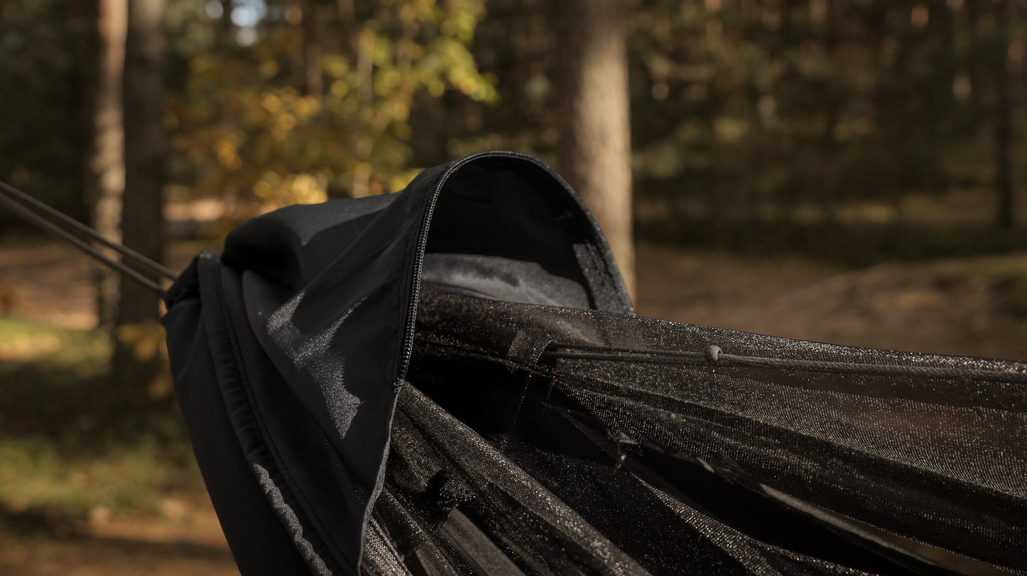 Hamak TigerWood Ważka V1 Pocket z moskitierą - Black