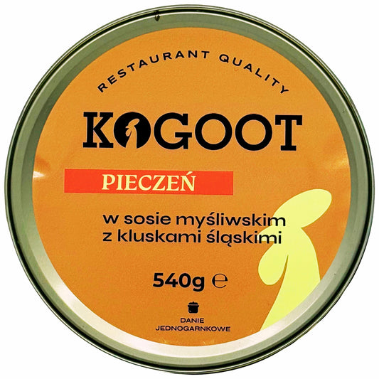 Żywność konserwowana Kogoot - Pieczeń w sosie myśliwskim z kluskami śląskimi 540 g