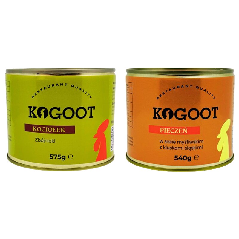 Żywność konserwowana Kogoot - Kociołek 575 g, Pieczeń 540 g