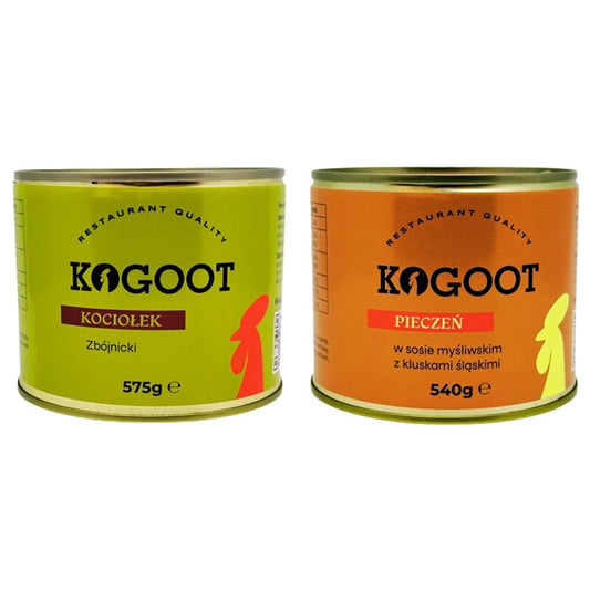 Żywność konserwowana Kogoot - Kociołek 575 g, Pieczeń 540 g