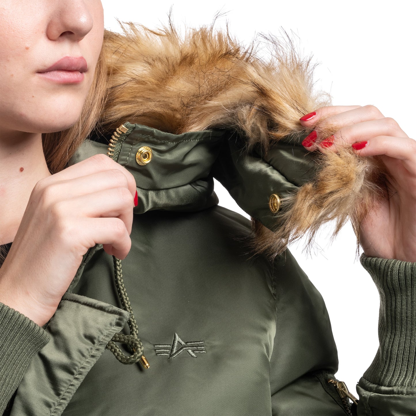 Kurtka damska Alpha Industries Long Fishtail - Sage Green