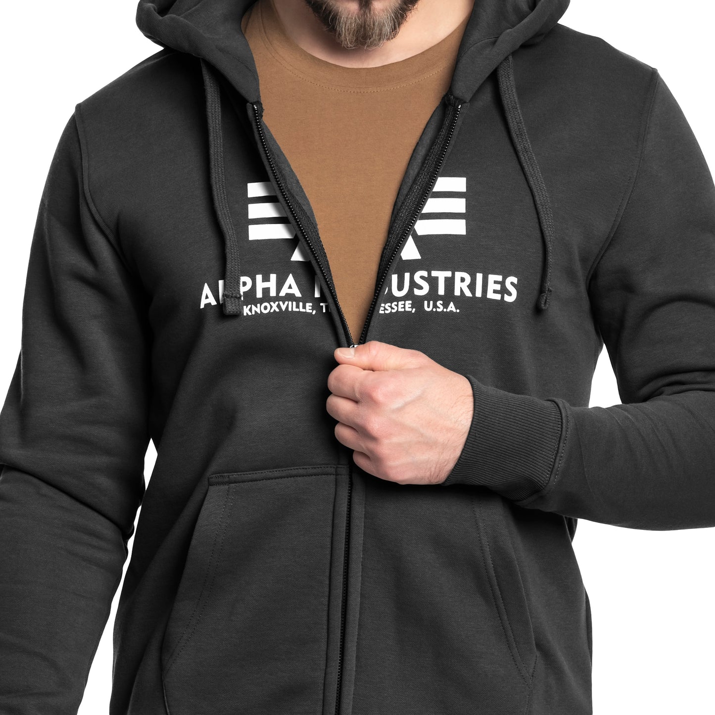 Bluza Alpha Industries Basic Zip Hoody - Black