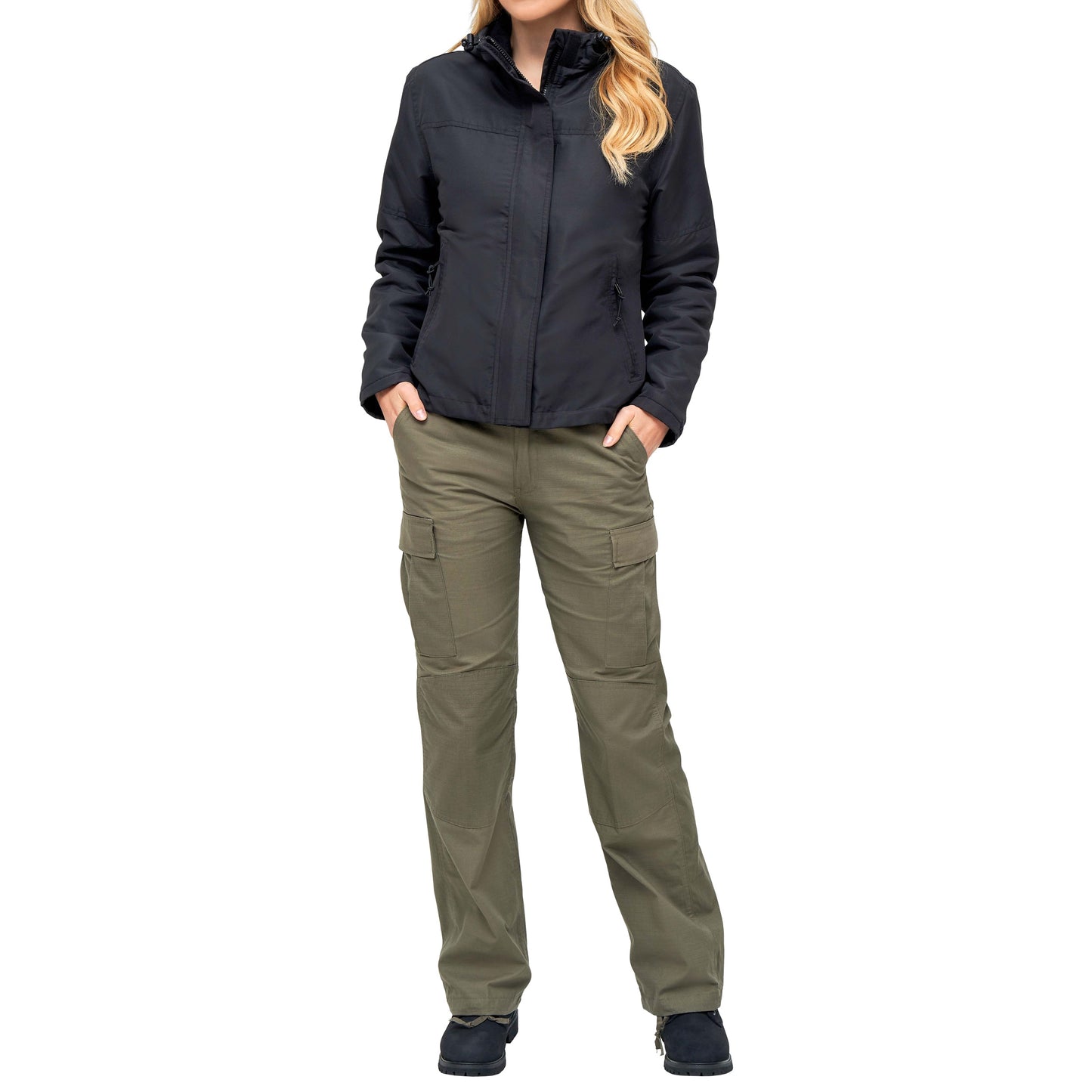 Kurtka damska Brandit Windbreaker Frontzip - Black