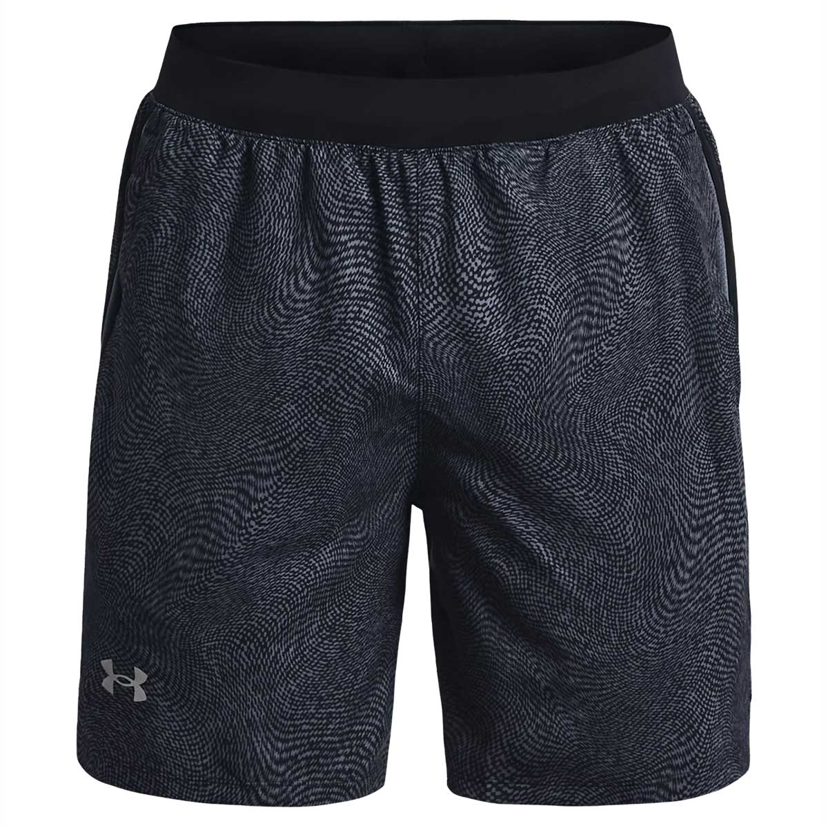 Szorty treningowe Under Armour Launch 7" Printed Shorts - Downpour Gray/Black