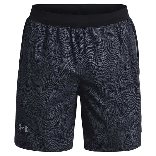 Szorty treningowe Under Armour Launch 7" Printed Shorts - Downpour Gray/Black