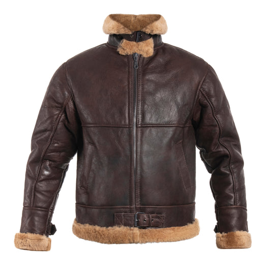 Kurtka skórzana Mil-Tec US B46 Sheepskin - Brown