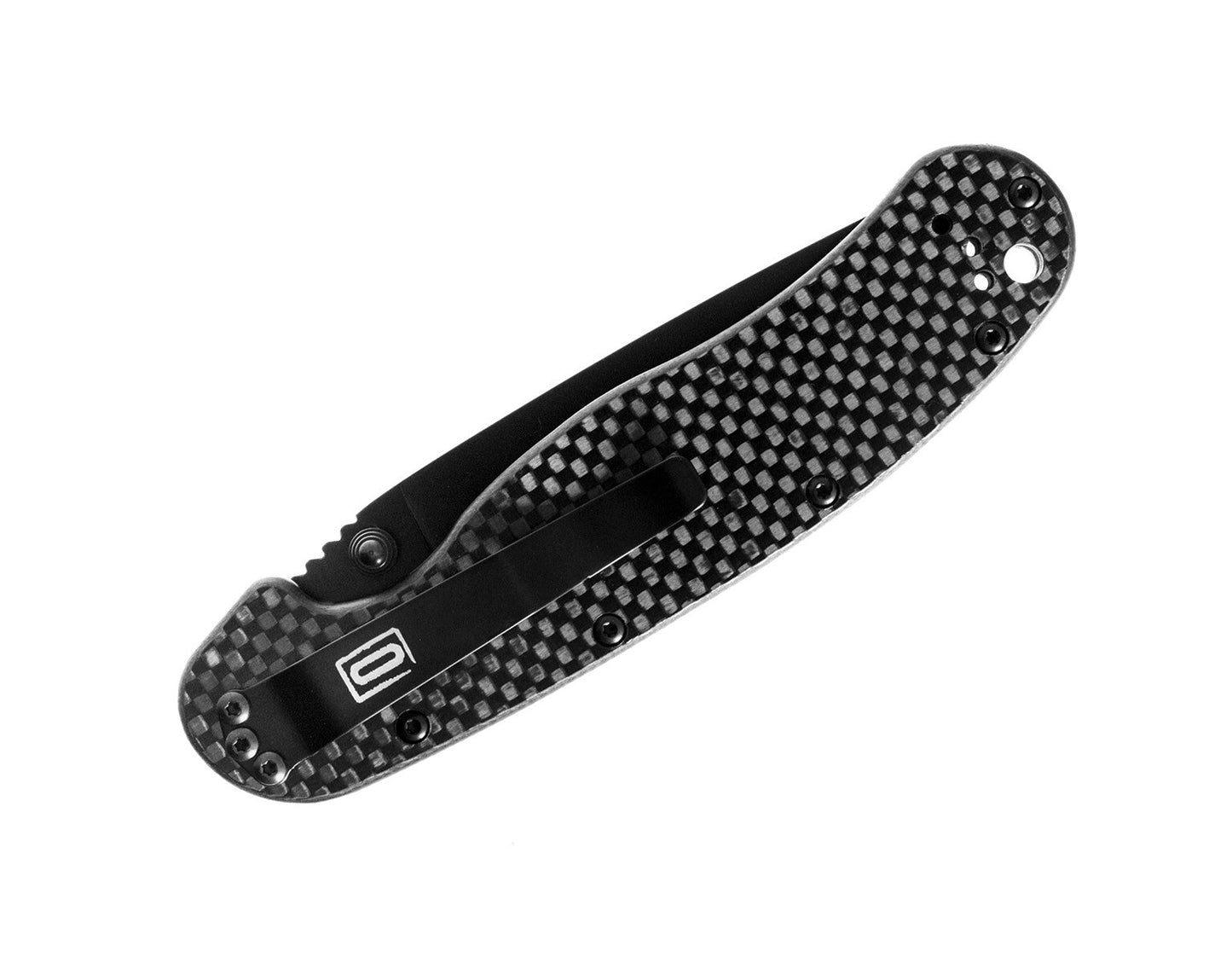 Nóż składany Ontario RAT 1 Folder Black Plain Carbon Fiber