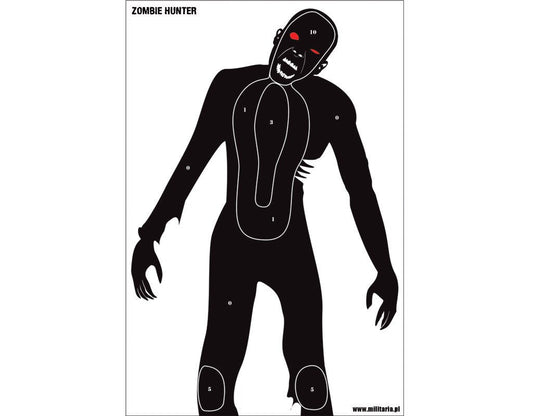Tarcze sylwetkowe "Zombie Hunter" - pakiet 20 szt.