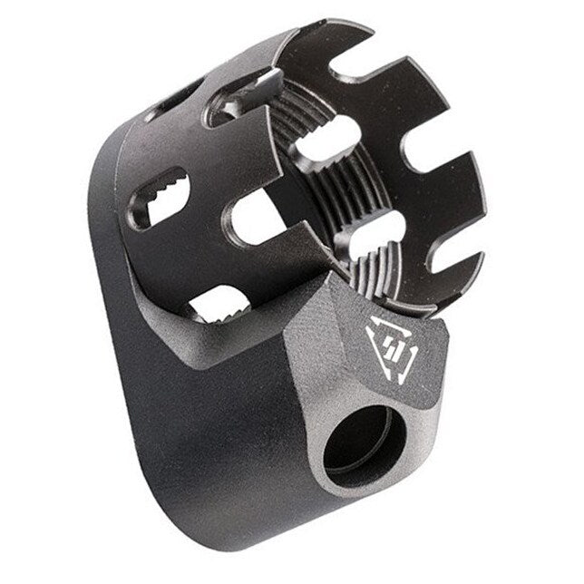 Płytka tylna i nakrętka prowadnicy kolby Strike Industries Enhanced Castle Nut & Extended End Plate do karabinków AR - Black