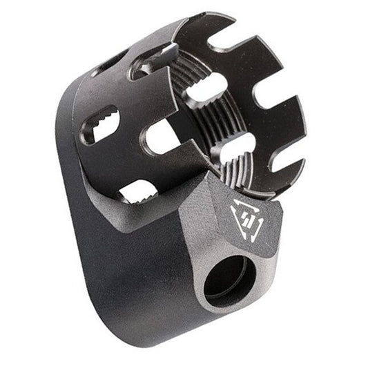 Płytka tylna i nakrętka prowadnicy kolby Strike Industries Enhanced Castle Nut & Extended End Plate do karabinków AR - Black